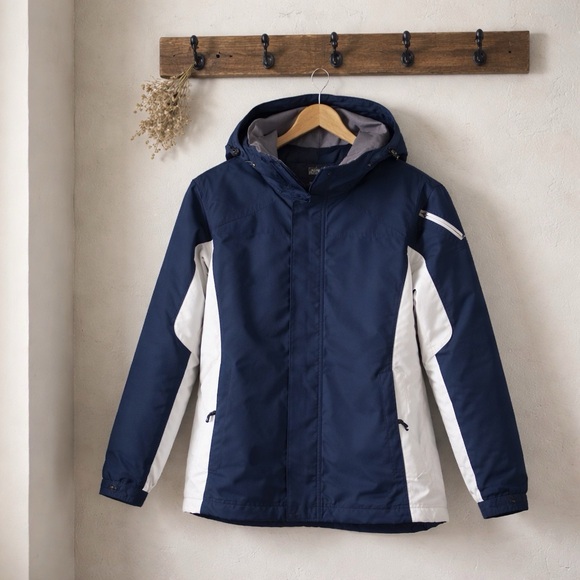 Henri Lloyd Navy and White Sail Jacket with Hood - Picture 2 of 8